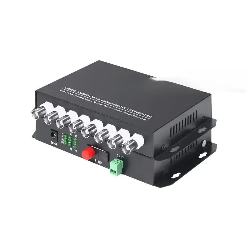 

8-channel video optical transceiver single mode single fiber with 1 channel reverse data RS485 FC port 20KM 1 pair