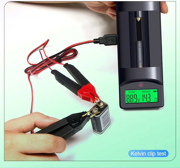 Peacefair PZEM-010 High Precision 18650 Lithium Battery Tester USB 4-Wire Probe Pen Internal Resistance Voltage Battery Testers