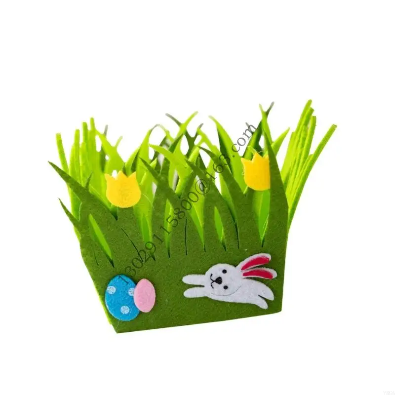 Easters Decoratie Nonwoven stoffen mand draagbaar en duurzaam voor vakantiesfeer perfect voor doe -het -zelf Y5GA