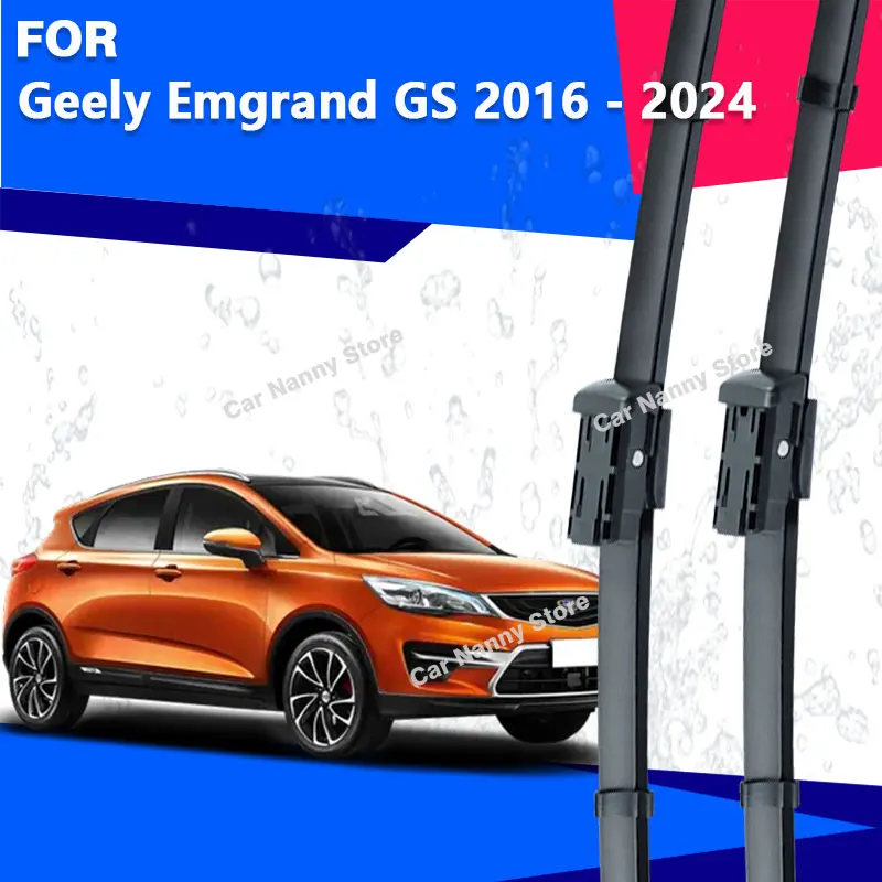 

Щетки лобового стекла для Geely Emgrand GS 2016-2024, автомобильные дворники, резиновая полоса, стеклоочиститель, автоаксессуары 2017 2018