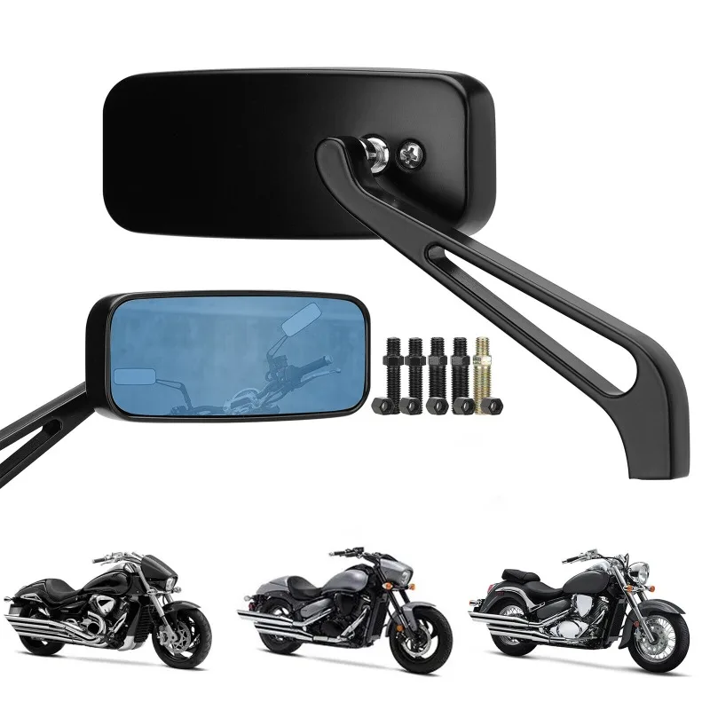2x M8/M10 Universal Motorcycle Accessory Rearview Mirror for Harley Sportster Glide Softail Chopper Bobber Honda Yamaha Kawasaki image 2