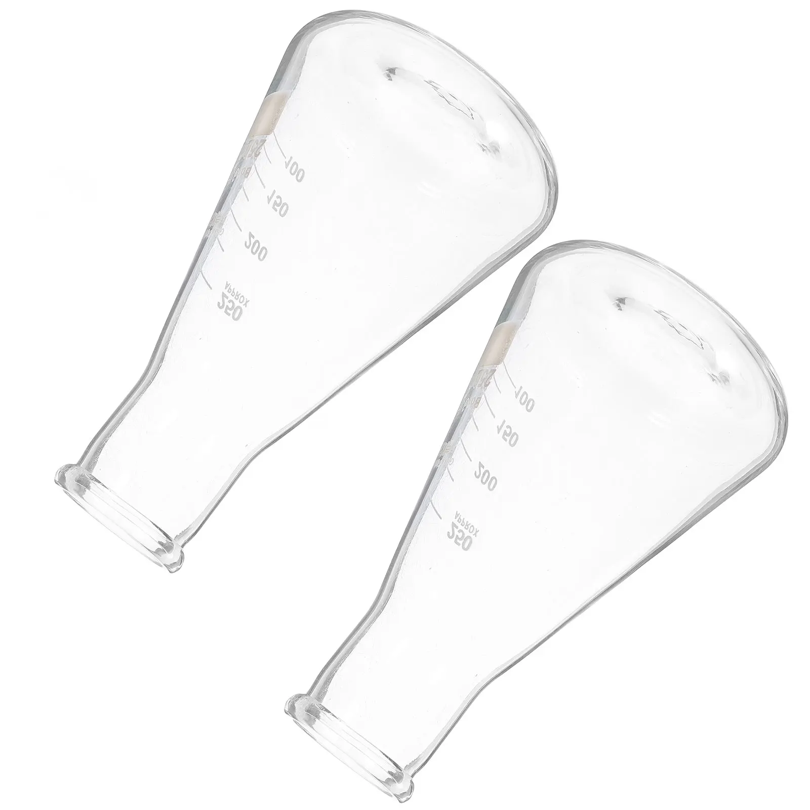 

2Pcs Thickened Glass Erlenmeyer Flask Durable Environmentalfriendly Easymaintain Transparentbody Chemistryexperiments