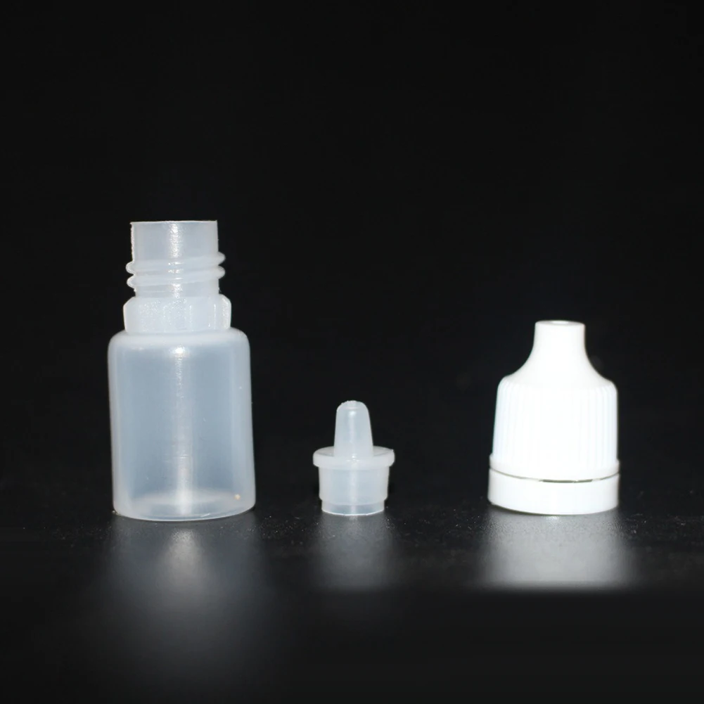 

50pcs Pack Wholesale 5ml Empty LDPE Plastic Squeeze Eye Drops E-Liquid Dropper Bottle Refillable Oil Containers, with 10 Funnels