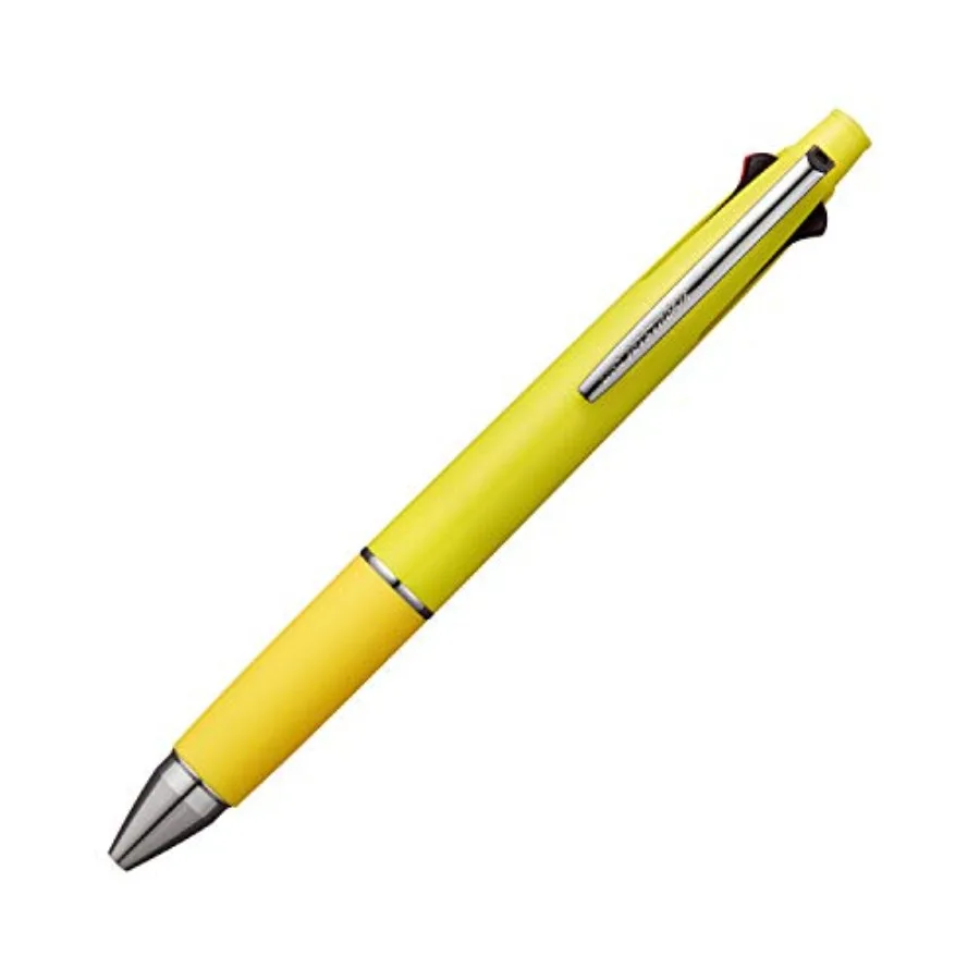 

uni Jetstream Multi Pen 4 and 1, 0.5mm Ballpoint Pen Black, Red, Blue, Green and 0.5mm Mechanical Pencil, Lemon Yellow (MSXE510