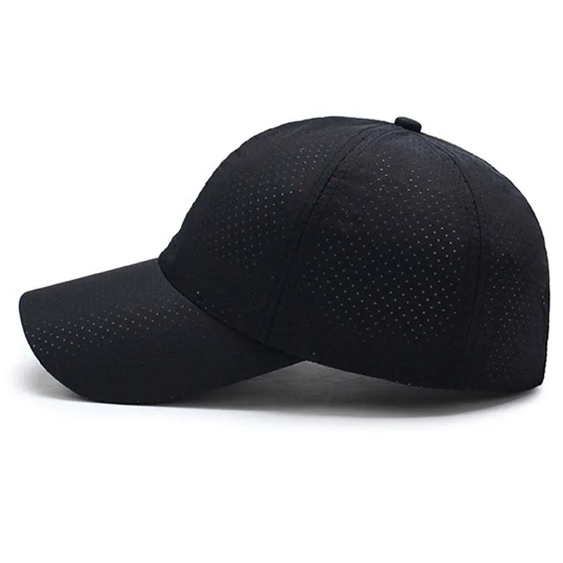 Summer Baseball Cap Solid Thin Mesh Portable Quick Dry Breathable Sun Hat Women Men Golf Tennis Running Hiking Camping