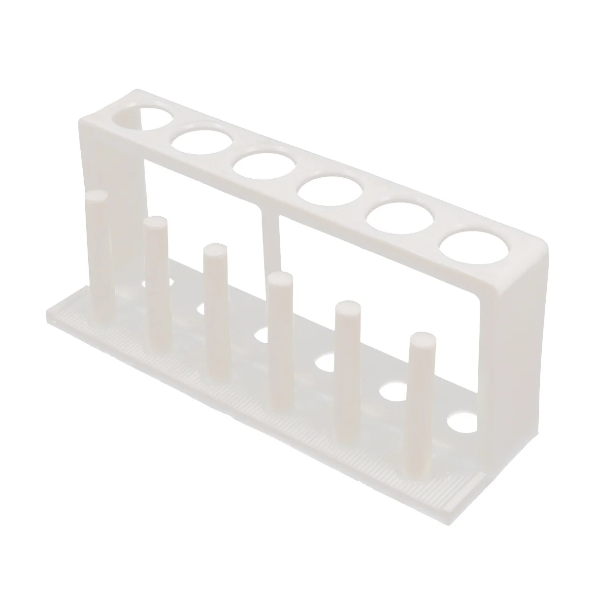 

Test Tube Rack Water Quality Bracket Holder Clear Tubes Lab Racks White Plastic 6 Holes Anti Slip School Laboratory