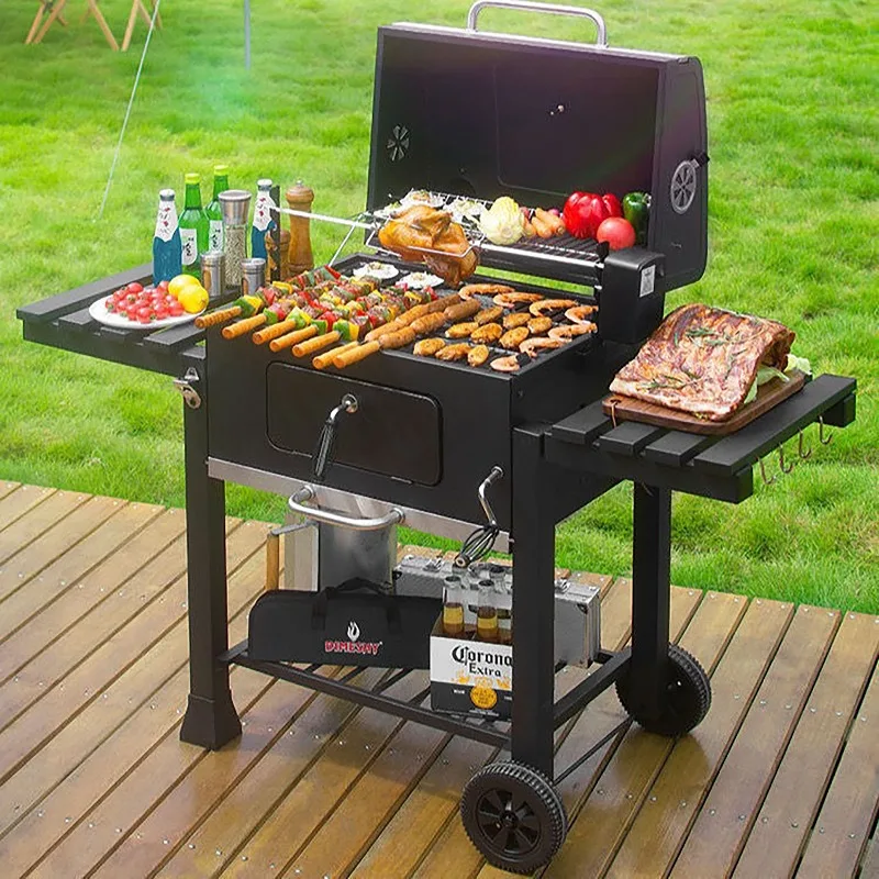 Outdoor Garden Camping Party Grill Iron BBQ Oven Folding Portable BBQ Barbecue Grills