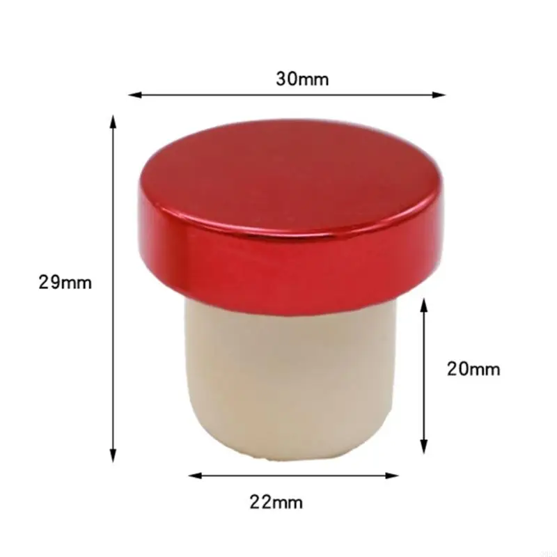G92C Champagne Rubber Bottle Cover Wine Stopper Kitchen Bar Supplies T-shaped Bottle Sealing Plug Bar Tool Beer Cork