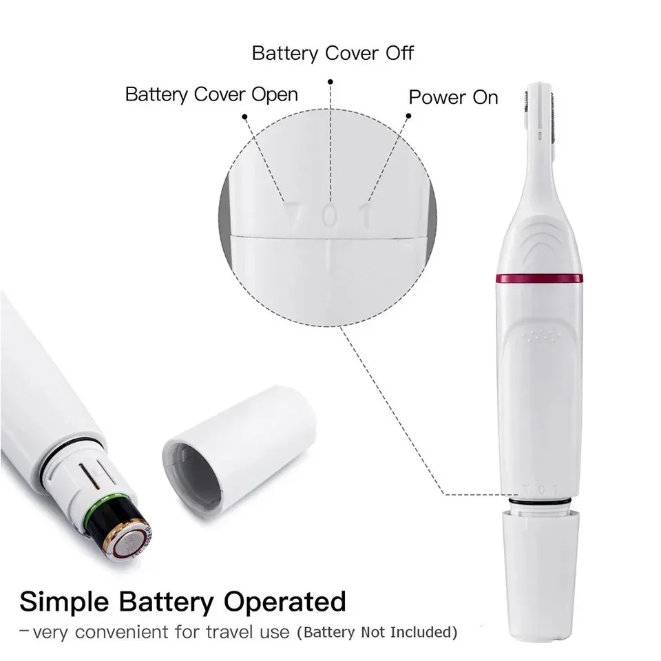 .Cuchillo para cejas 5 en 1, afeitadoras eléctricas, depilación corporal, depiladora indolora, herramientas para mujer, recortador facial, afeitadora de cejas para mujer