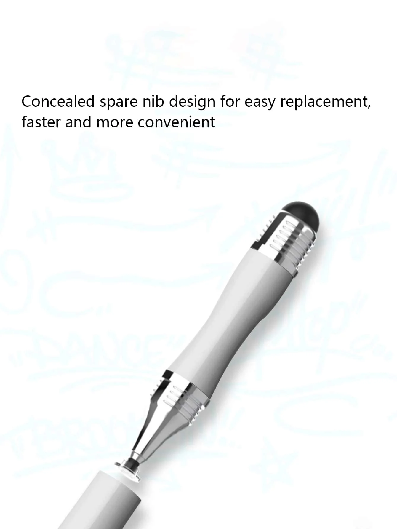 Slim Waist-Shaped Touch Pen with Rubber Disc, Dual-Ended Dual-Use Stylus for Mobile Phones and Tablets, Suitable for Editing and Drawing. the Smooth Writing Experience of the Touch Pen Makes It Ideal for Android Smartphones and Tablets, and Is a Perfect Complement to Tablets