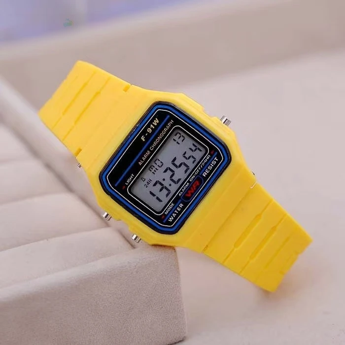 Square Digital Sports Watch Unisex Student Silicone Strap Alarm Stopwatch LED Backlight Multi Color Water Resistant Electronic image 4