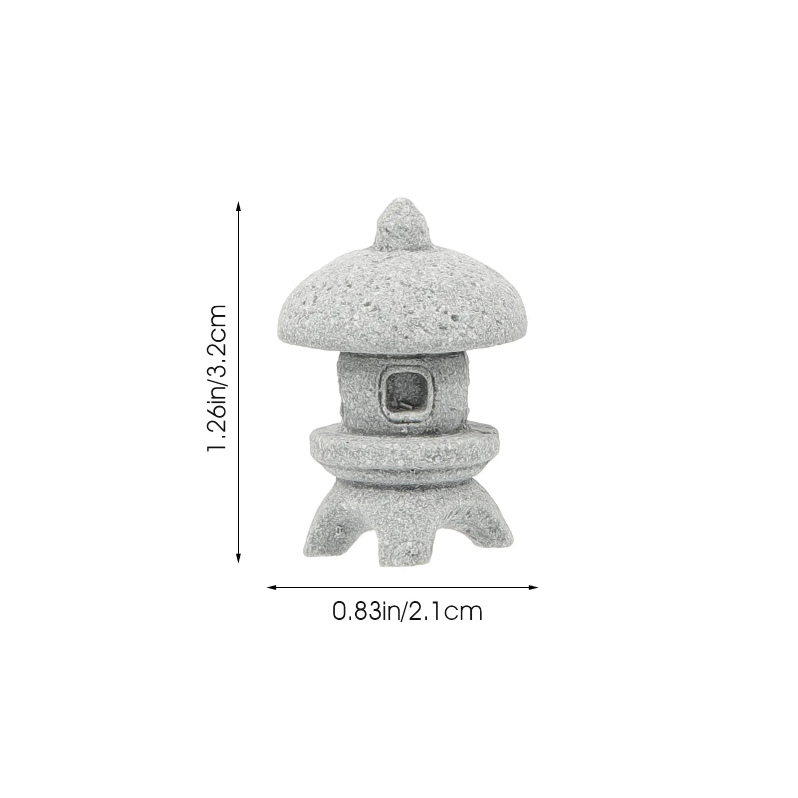 4Pcs Miniature Pagoda Garden Statue Fine Workmanship Stone Decoration for Micro Landscape DIY Scene Layout Bedroom Office Decor