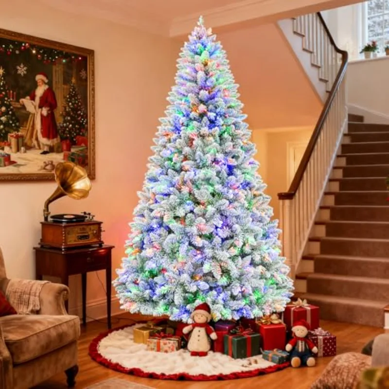 6 ft Prelit Christmas Tree with 1,032 Snow Flocked Branches