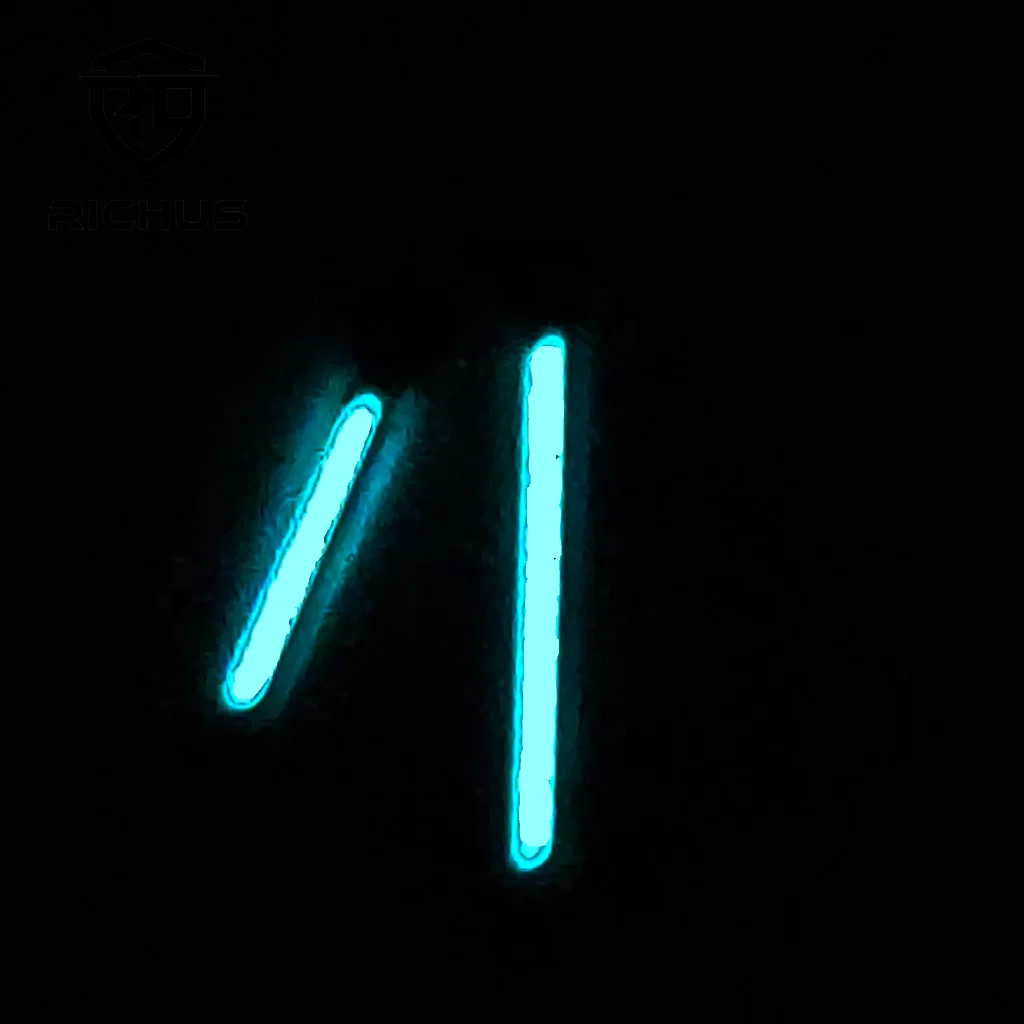 Manecillas de reloj plateadas RICHUS, azul, verde, luminosas, compatibles con movimiento NH34 NH35 NH36 Miyota8215-DG