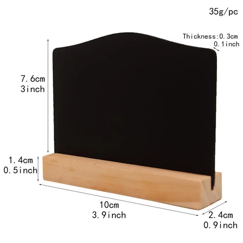 6pcs Double-sided Mini Blackboard Wooden Message Board Decorative Chalkboard for Shop Bar Coffee House (Small Size Board with Ba