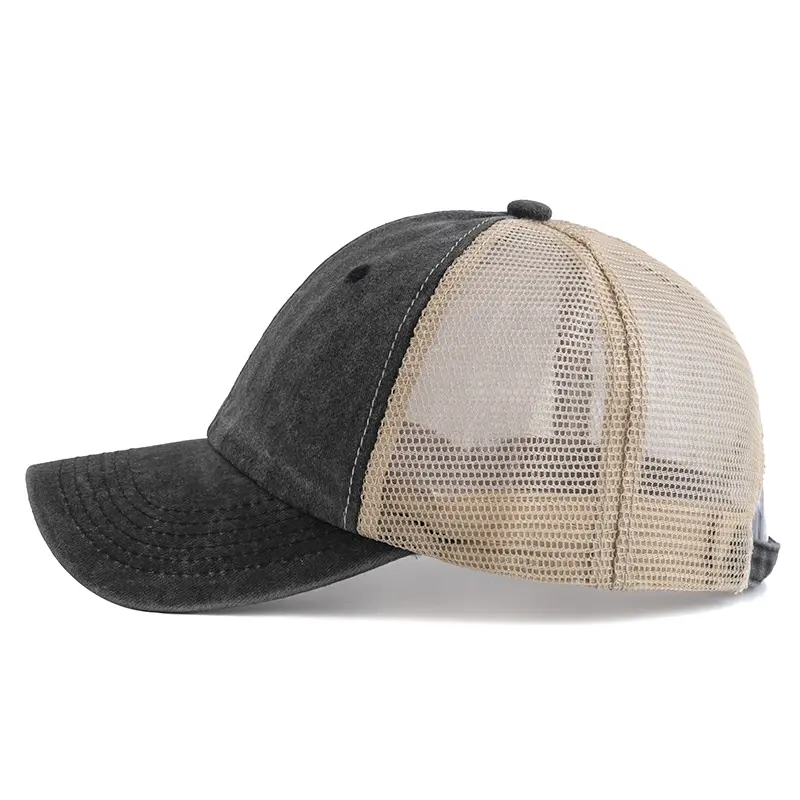 Hot Sale Unisex Trucker Hat Multi Colors Plain Baseball Cap Women Men Washed Cotton Cap - 4