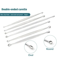 Orthopedic Stainless Steel Bone Curette Double End Oval and Round Orthopedic Surgery Instruments pet