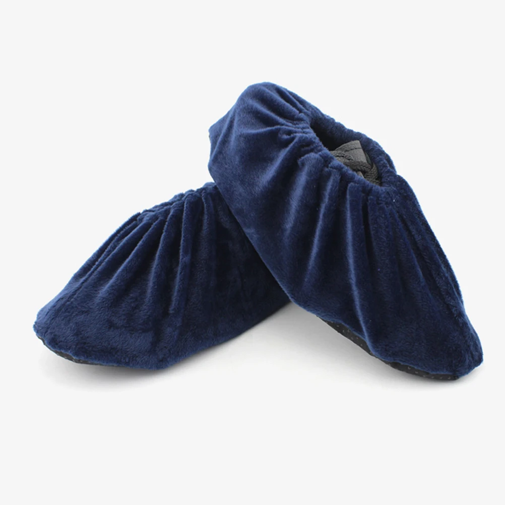 

6 Pairs Chenille Fleece Shoe Covers Shoes Reusable Water Proof Flannel for Home