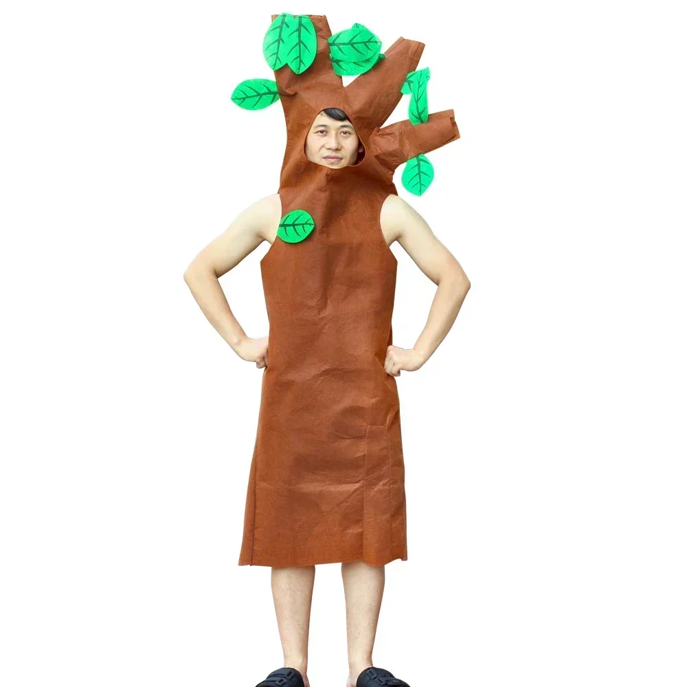 أزياء تنكرية للبالغين والأطفال من Disfraces De Adulto Divertidos للبالغين والأطفال على شكل شجرة خضراء صيفية مضحكة لحفلات الهالوين العائلية بدلة رائعة