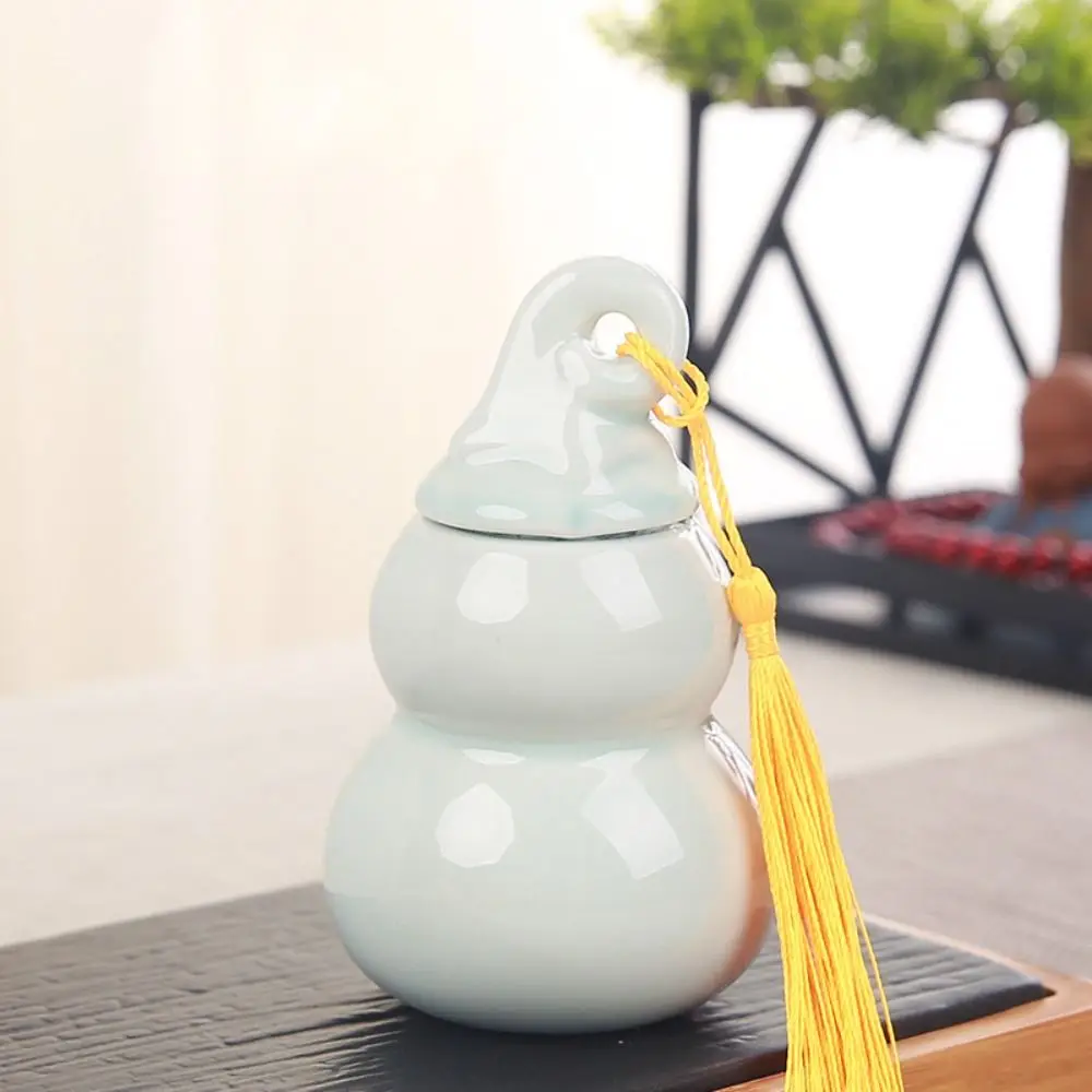 Caixa de comprimidos de cerâmica para viagem, cabaça hermética, organizador selado, jarra vazia, mini estojo de comprimidos masculino