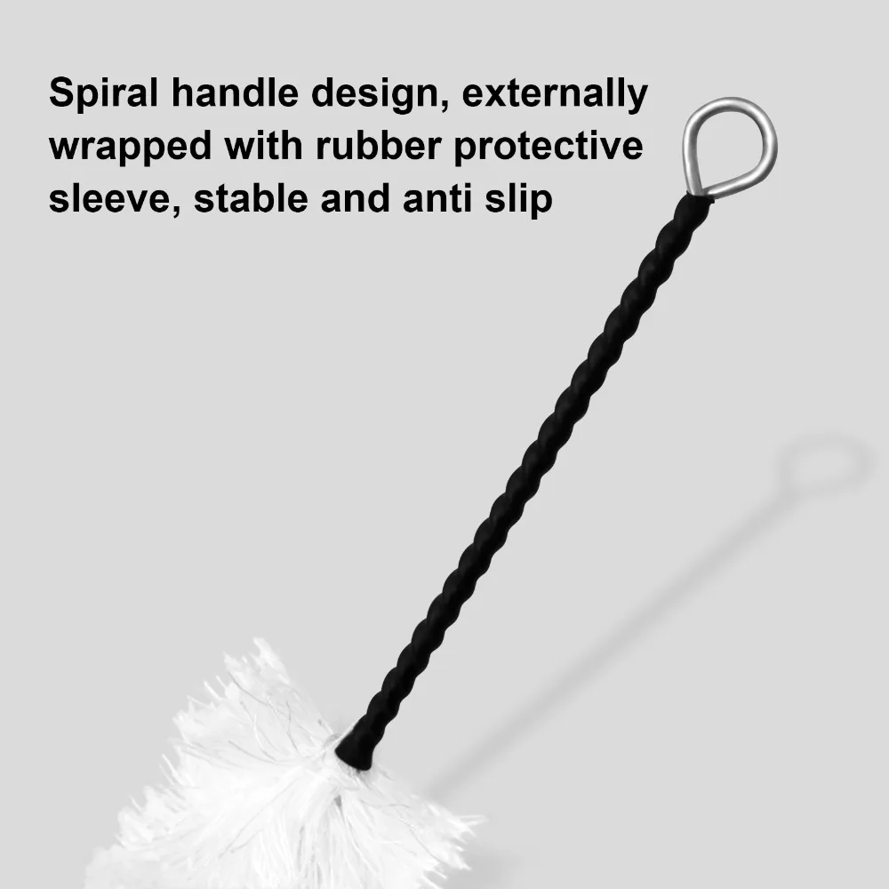 15-Inch Length Flute Cleaning Brush Cotton Thread White Flute Cleaner Kit Flute Cleaning Rod For Flute Cleaning And Careing