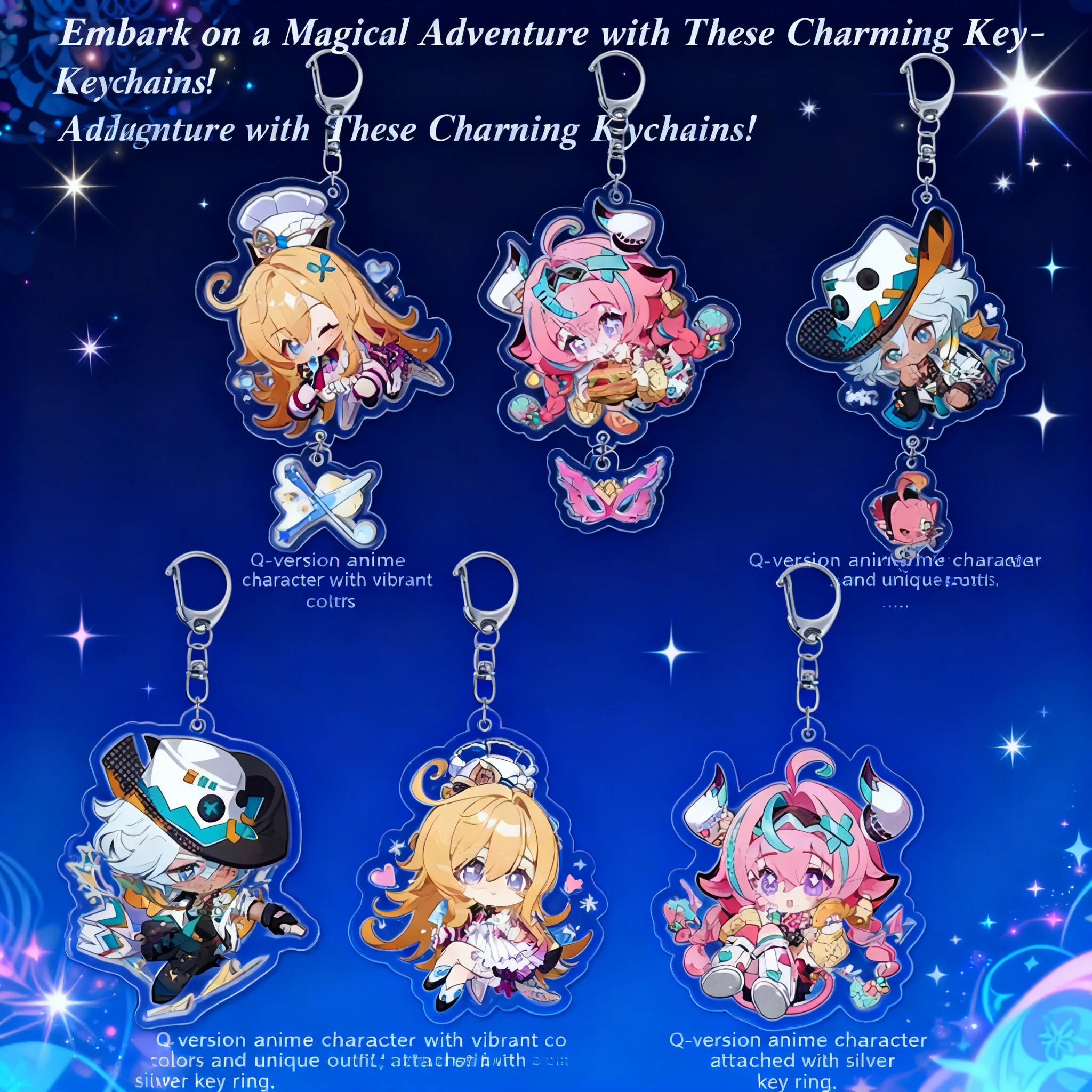 

Acrylic Keychain Transparent Pendant Game Agent Bag Cute Pendant 0 God Layered Love Kefi Yafa