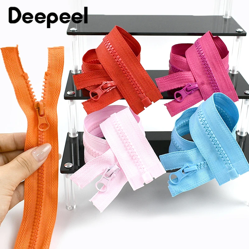 10Pcs 5# 40-120cm Resin Zippers PencilCase Doll Clothes Replace Zipper Tent Luggage Open-End Zip Repair Kits Sewing Accessories