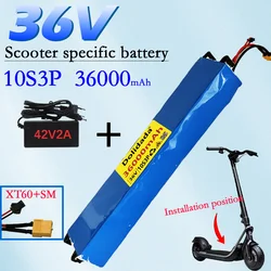 10S3P Electric scooter lithium battery 36V modified car universal customizable 48V built-in BMS brand new 36000mAh+charger