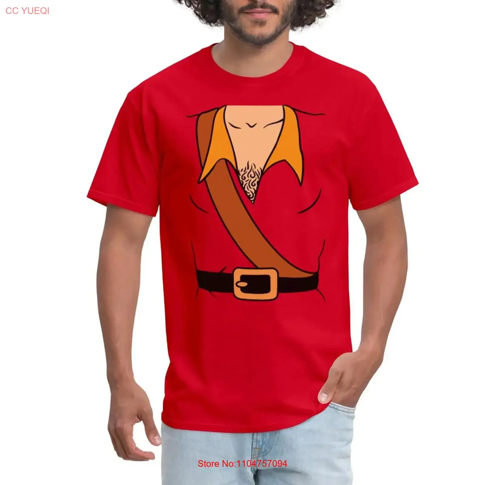 Gaston Halloween Costume Men's T Shirt vintage Washed Breathable Stylish Versatile homme Casual fashion Top For Everyday Wear