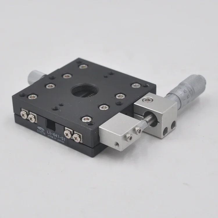 X Trục Y Dịch Chuyển Nền Tảng Trung Máy Có Độ Chính Xác CHUO LS-647-S1 Hướng Dẫn Sử Dụng Quang Tinh Chỉnh Trượt 60*60Mm nhôm