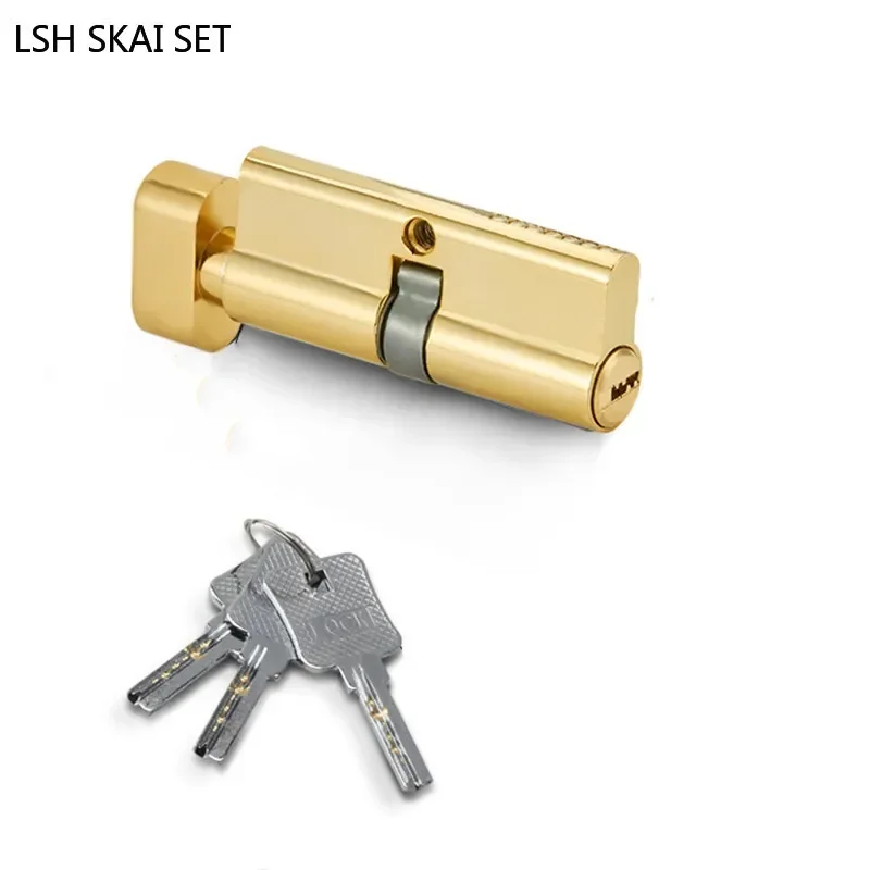 Door Knob with Lock and Key Golden Zinc Alloy Bedroom Split Door Lock Light Luxury Security Door Lock Household Hardware Lockset