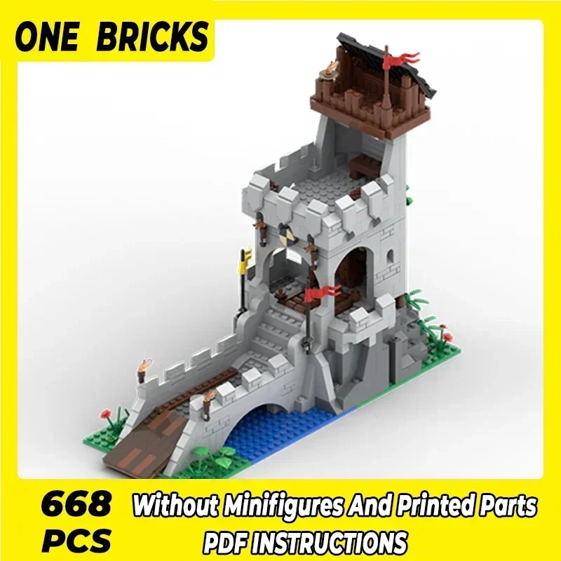 Moc Bausteine Militär Festung Modell Mittelalterlichen Turm Burg Technologie Modulare Blöcke Geschenk Weihnachten Spielzeug DIY Sets Montage