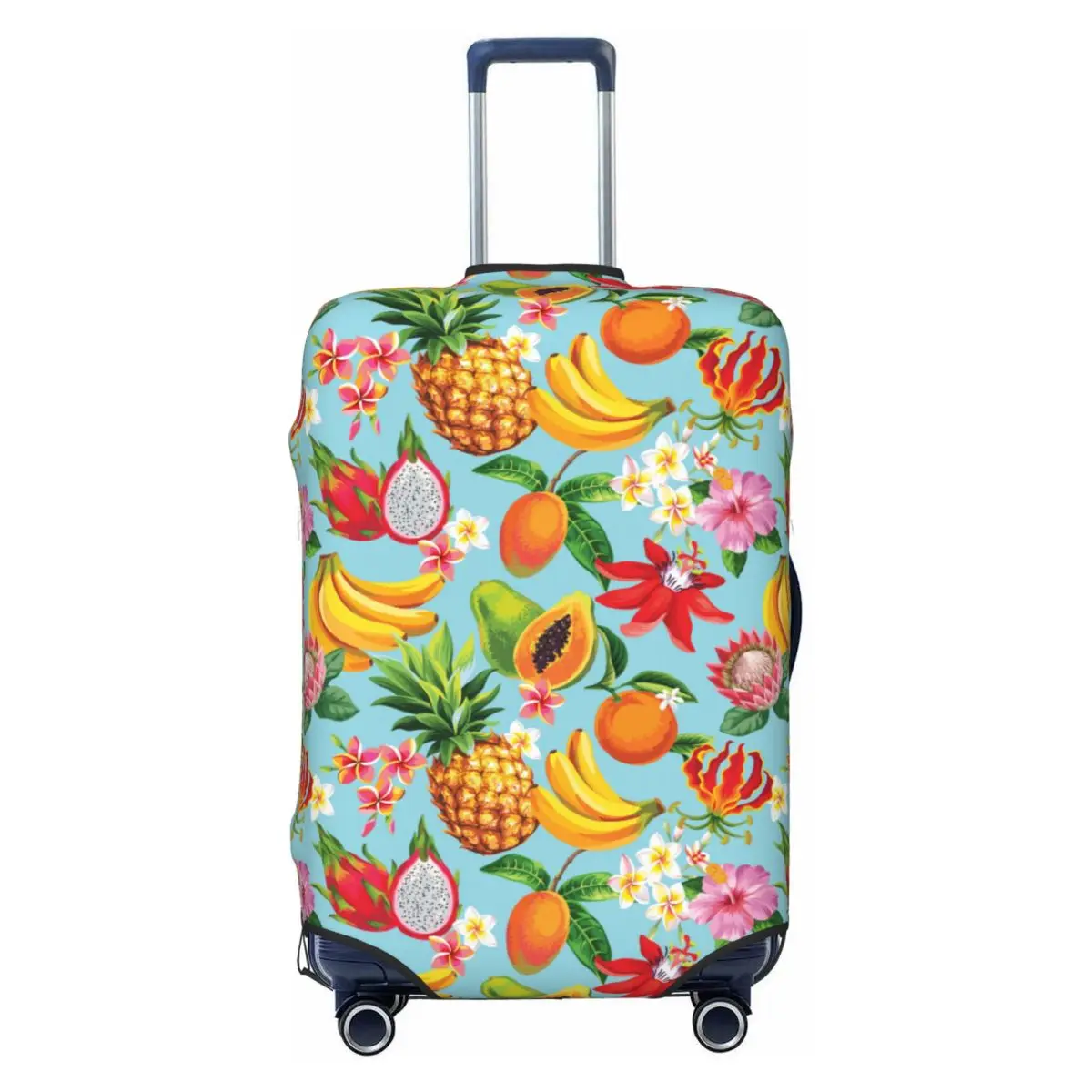 

Custom Summer Tropical Fruits Pineapples Suitcase Cover Elastic Luggage Protective Covers for 18-32 inch