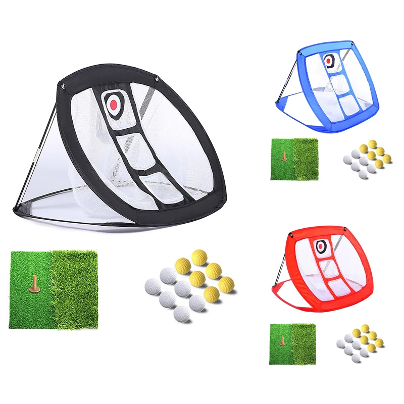 

Indoor Outdoor Golf Net Golf Target Net With Training Balls And Hitting Mat For Accuracy And Swing Practice