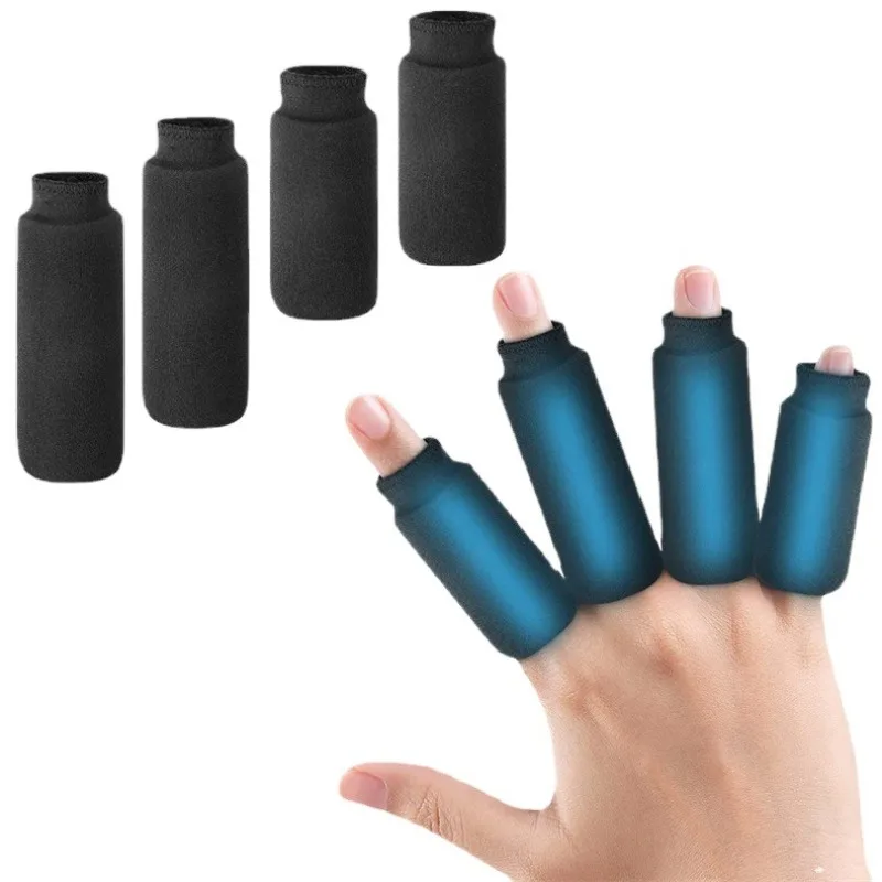 

4pcs Hot Cold Therapy Finger Sleeves Reusable Hot Cold Finger Guard for Arthritis Hand Care Sports Physiotherapy Protective Gear