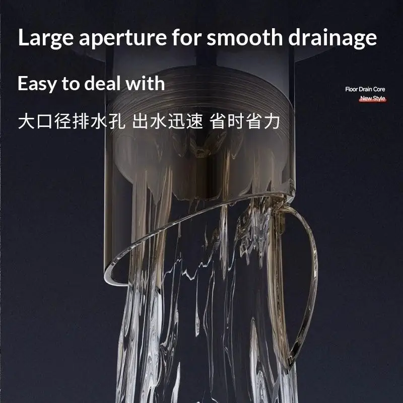 Automatic Water-Floating Floor Drain Anti-Clog Brass PVC Core Filter Cap for Kitchen Sink Balcony Drainage