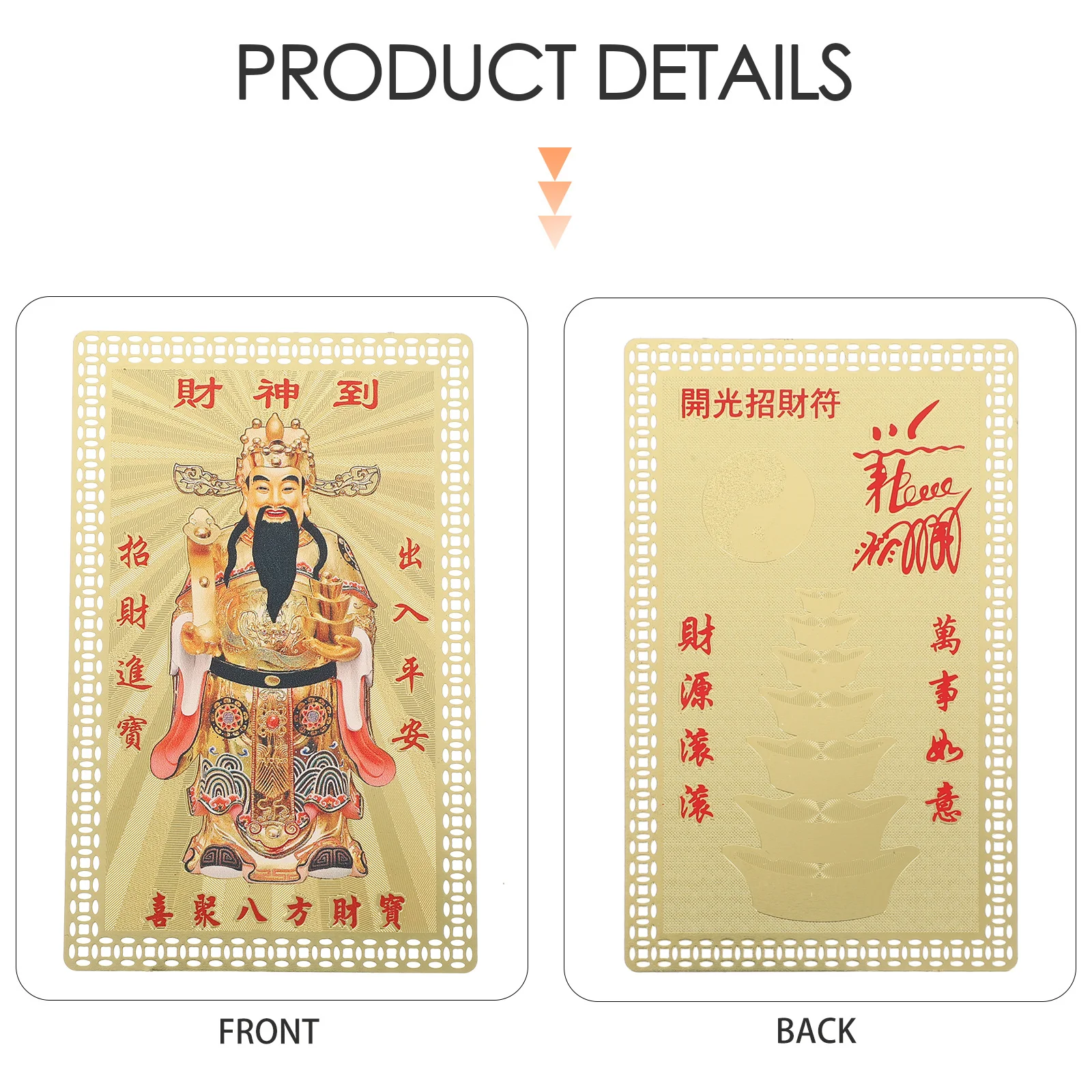 4 Stück Shen Amulettkarten Chinesisches Glücksbringer Telefonaufkleber Glücksverheißende Energie Mobiles Zubehör Wohlstandssegen