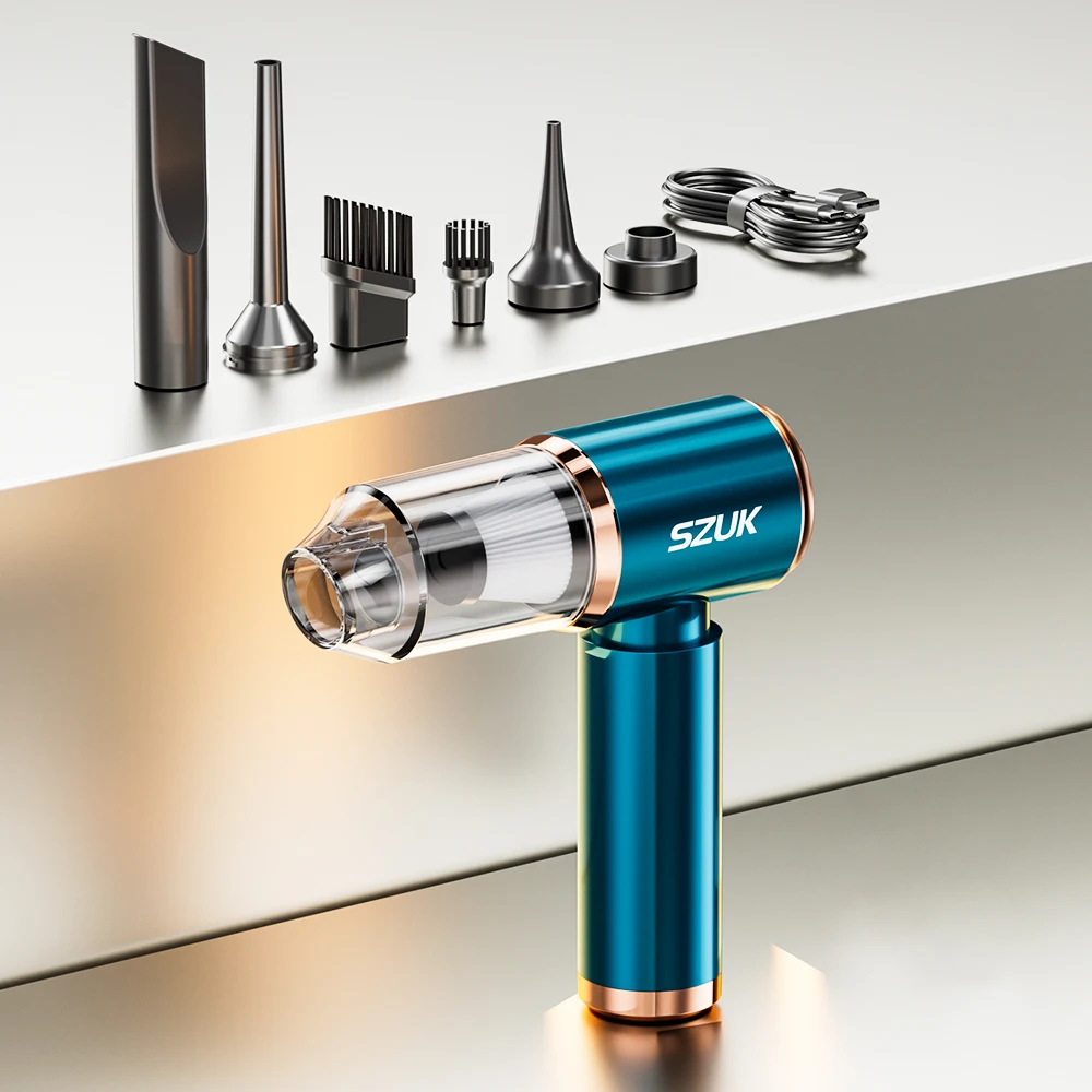 SZUK Draagbare Auto Stofzuiger 165000Pa Krachtige Draadloze Stofzuiger Sterke Zuigkracht Handheld Mini Stofzuiger voor Auto Krachtige stofzuiger Draadloze stofzuiger Autostofzuiger Handheld