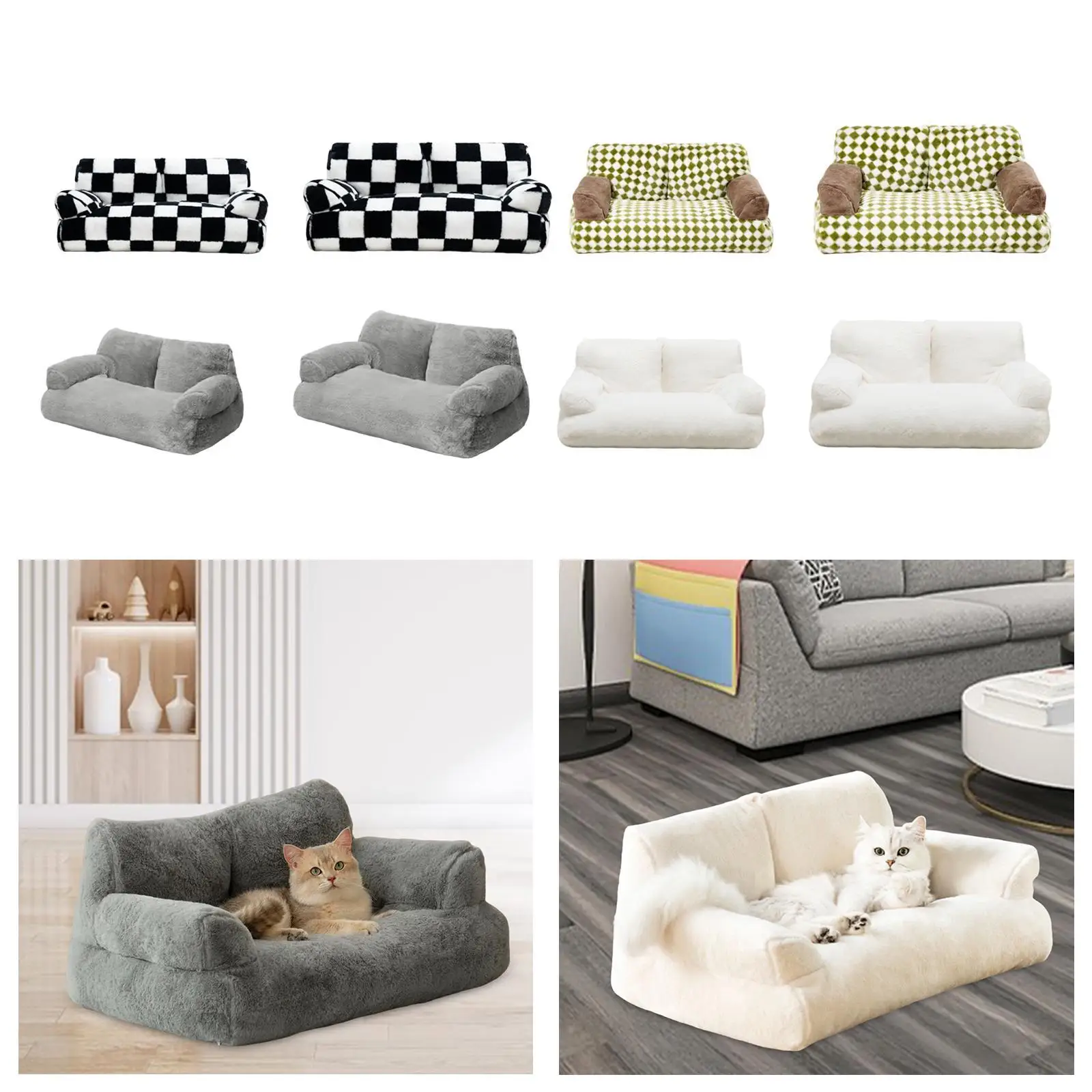 Soft Calming Cat Sofa Bed Non Slip Base Puppy Sleeping Bed Dog Bed Sofa for Puppy Small Dogs Pet Supplies Kittens Indoor Cats Soft Calming Cat Sofa Bed Non Slip Base Puppy Sleeping Bed Dog Bed Sofa for Puppy Small Dogs Pet Supplies Kittens Indoor Cats