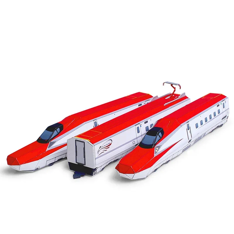 Серия Shinkansen E6 Komachi, мини-поезд, локомотивы, оригами, 3D бумажная модель ручной работы, рукоделие, сделай сам, игрушки для рукоделия для детей и взрослых ZX-049