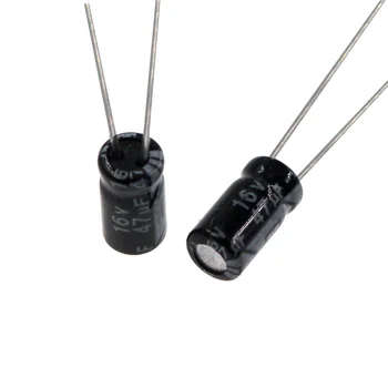 Capacitor eletrolítico de alumínio, 47uF, 16V, 47MFD, 16VDC, 4x7mm, 47mf16v, 47uf16v, 16v47mf, 16v47uf, 50 PCes