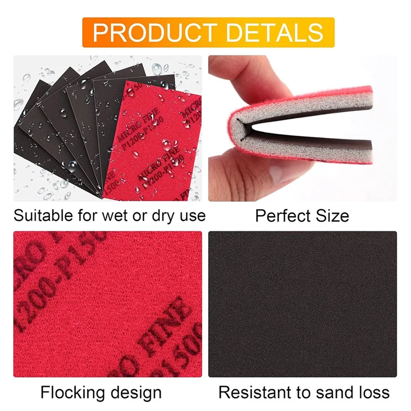 

Набор шлифовальных губок с зернистостью AFOURT-320-3000, тонкие шлифовальные подушечки из пенопласта, влажная шлифовальная бумага, шлифовальные губки для дерева, шлифовка гипсокартона