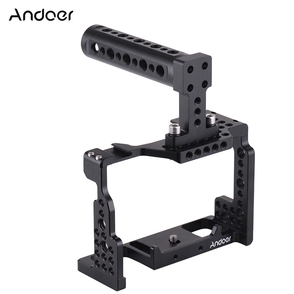 Andoer Aluminum Alloy Camera Cage for Sony A7II/A7III/A7SII/A7M3/A7RII Video Stabilizer 1/4