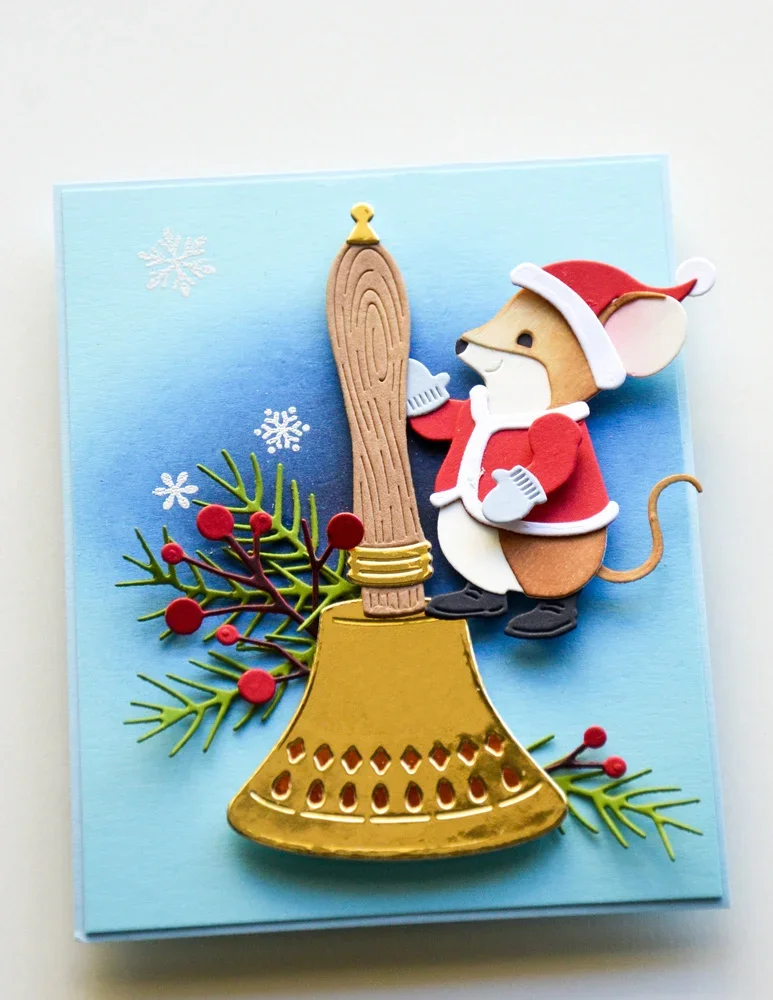 New 2026 Christmas Tree Snowman Mouse Penguin Bird Metal Cutting Dies Clear Stamps for DIY Making Card Scrapbook Decoration