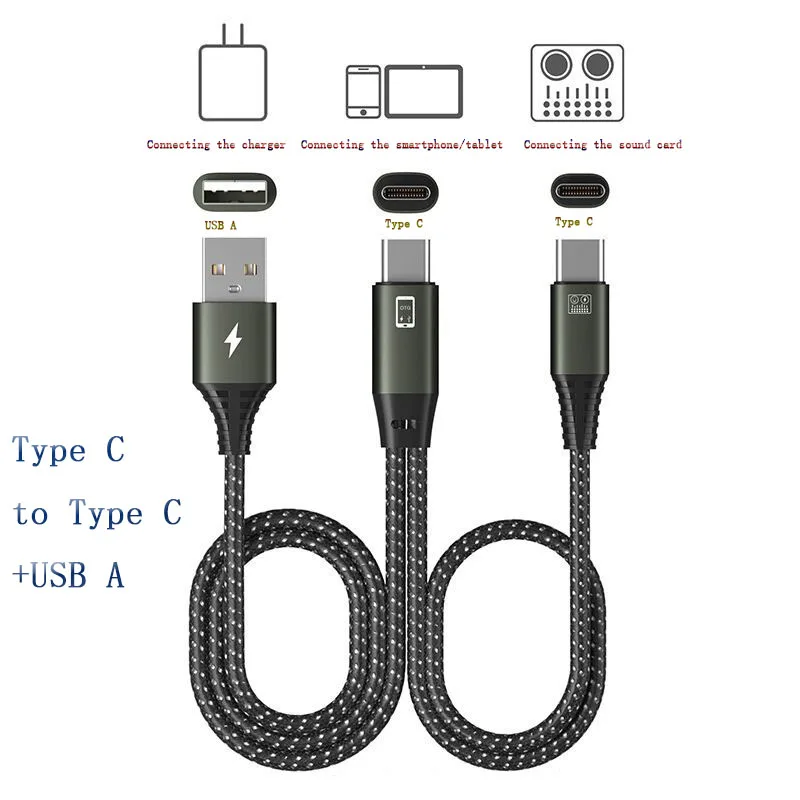 

Звуковая карта пирографии OTG Кабель-конвертер Зарядка во время прямой трансляции USB A Тип C Lightning USB Micro-B OTG Прямое соединение