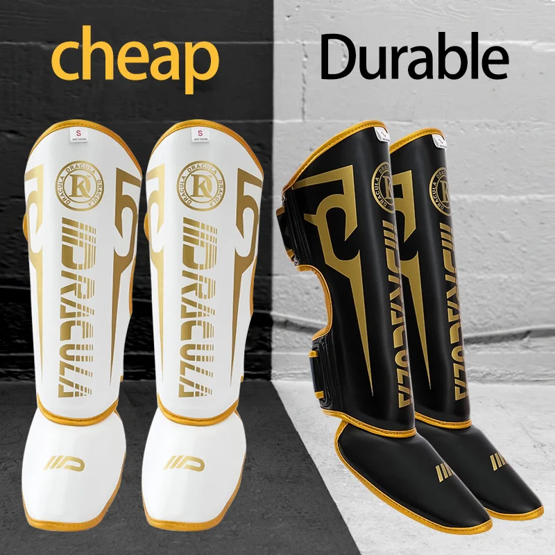 Kickboxing Shin Guards, Sanda Shin Pads, Muay Thai Shin Guards, Adult and Kids Foot and Shin Protective Gear for Boxing Training