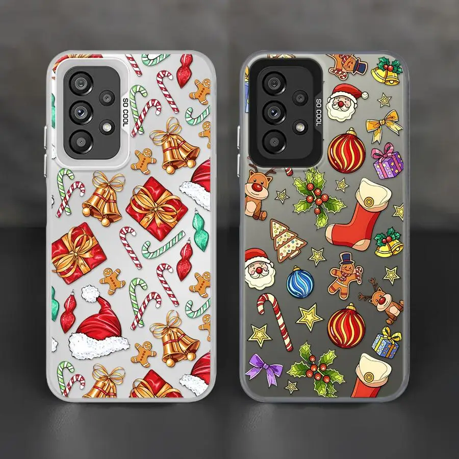 Phone Case for Samsung Galaxy A52 A54 A51 A56 A71 A73 A53 A35 A55 A26 A36 A72 Soft Shell Christmas Exquisite Gift