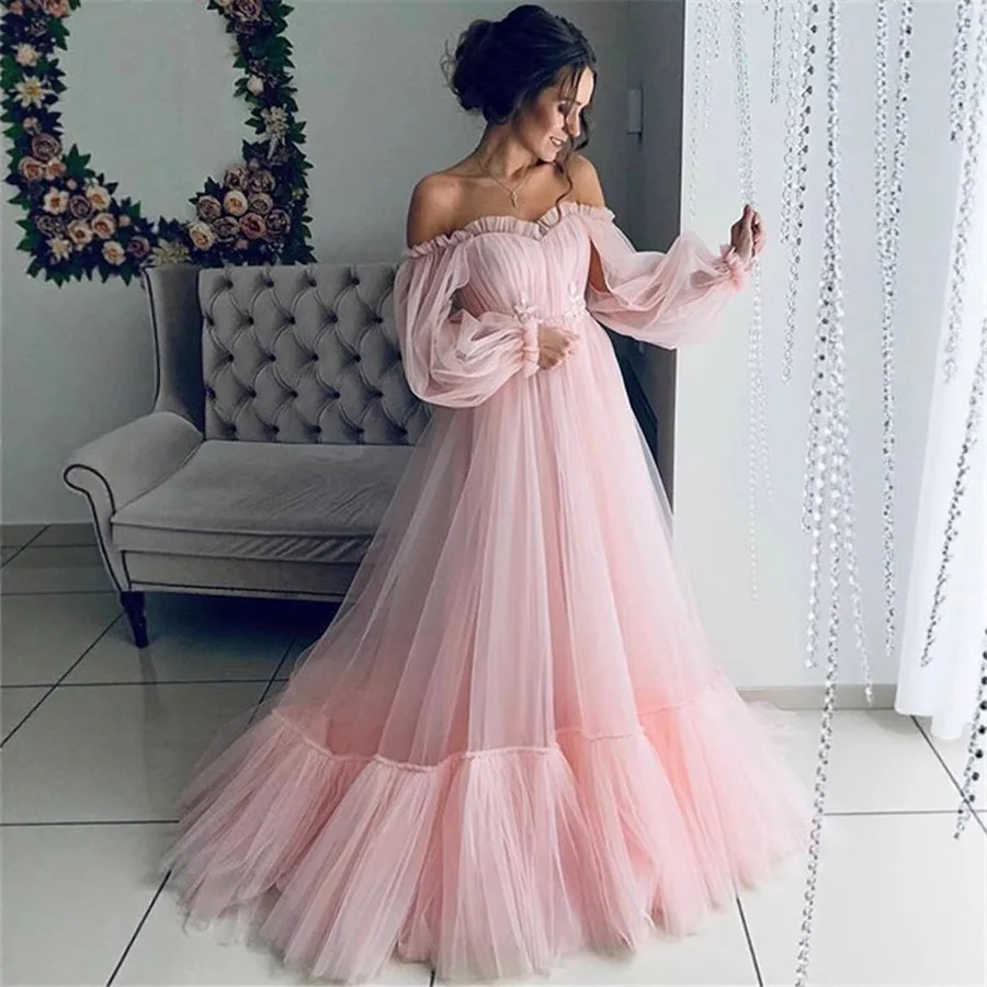 2025 Abito da sposa a maniche lunghe in rete monospalla di nuovo stile con una gonna intera