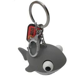 Shark Keychain Elastic 3D Shark Key Ring Cute Squeeze Relax Gift