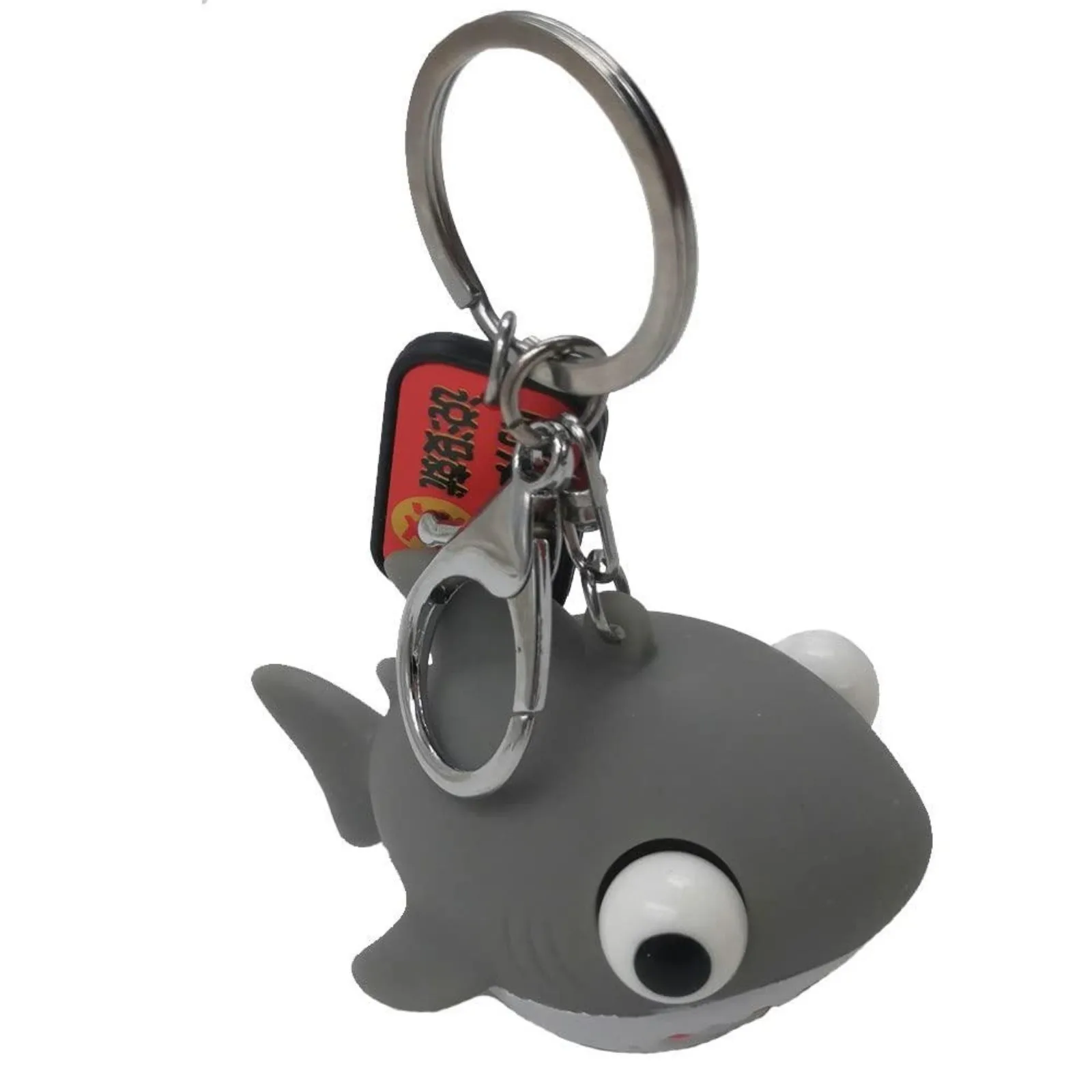 Shark Keychain Elastic 3D Shark Key Ring Cute Squeeze Relax Gift